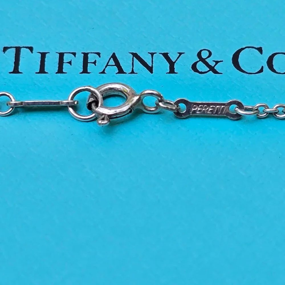 Tiffany & Open Heart Pendant. 22mm on 16